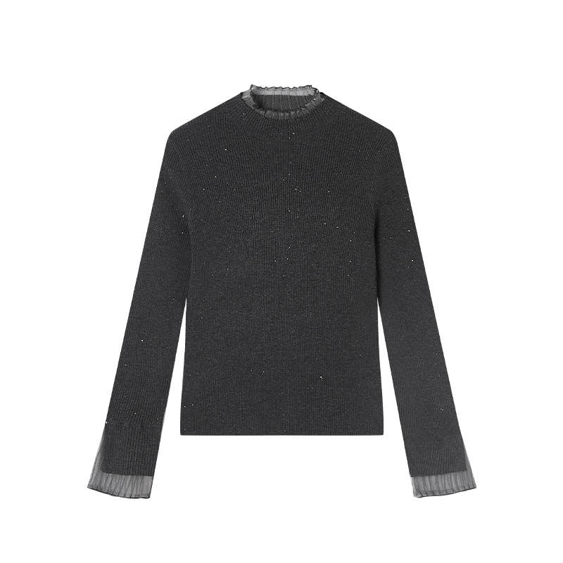 XIANGYING Knitwear Women's Half Turtleneck Moderate Base Layer