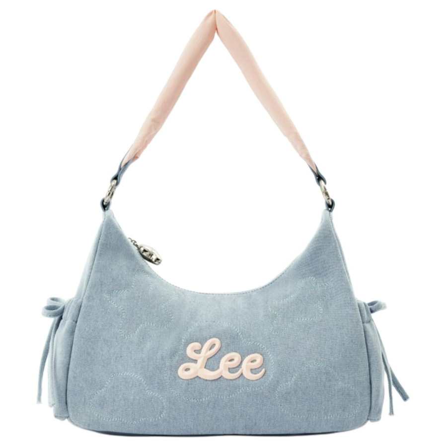 Lee Fabric Shoulder Bag Women's Light Blue & Pink