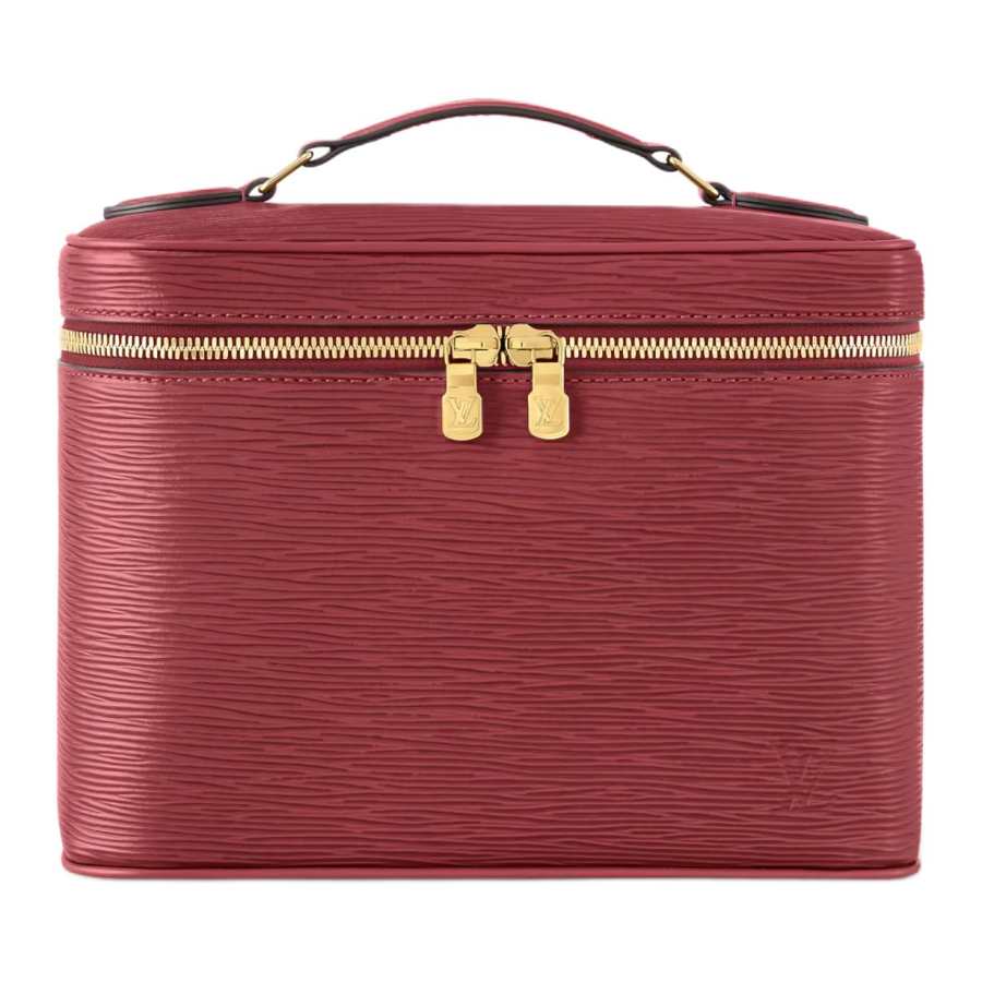 LOUIS VUITTON Nice BB Epi Grain Leather Makeup Bag Women's Red