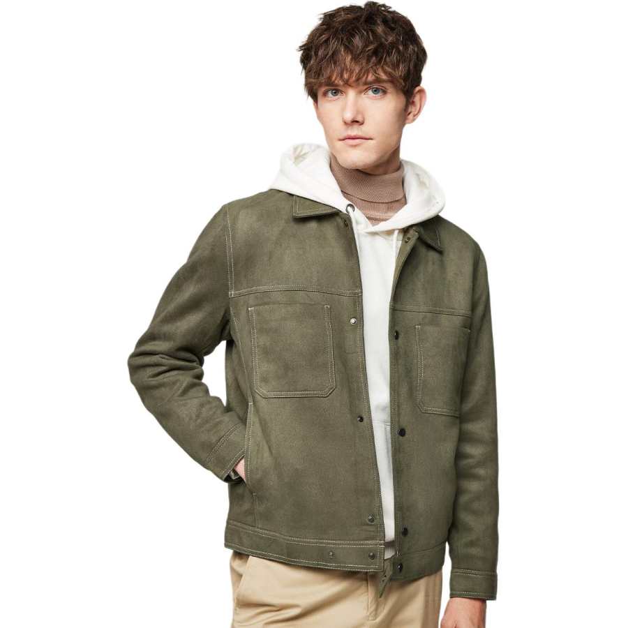 Hodo Hodo Jackets Men's Lapel Moderate Workwear