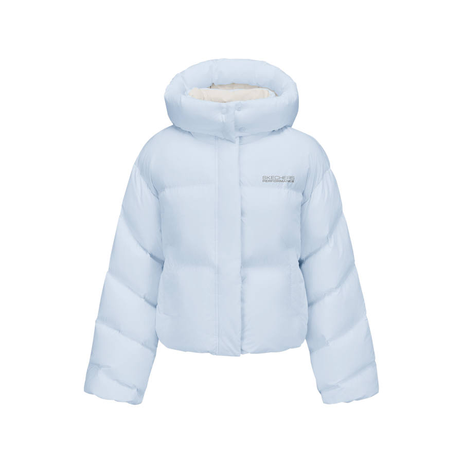 Skechers Down Jackets Women's Xenon Gas Blue/0356 Hooded
