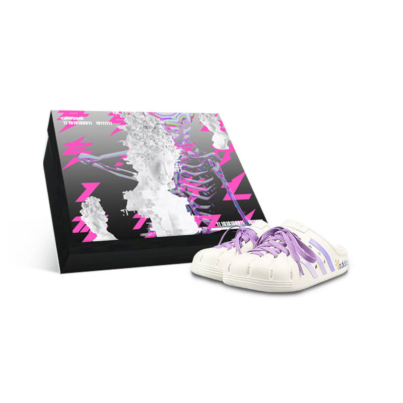 Adidas Adidas ADILETTE CLOGS Slip Resistant Slip Resistant Closed Toe Slippers Unisex White Purple