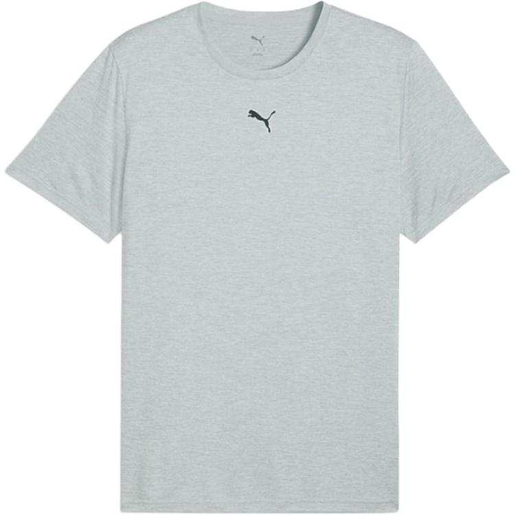 PUMA T Shirts Men's Gray Crew Neck Moderate