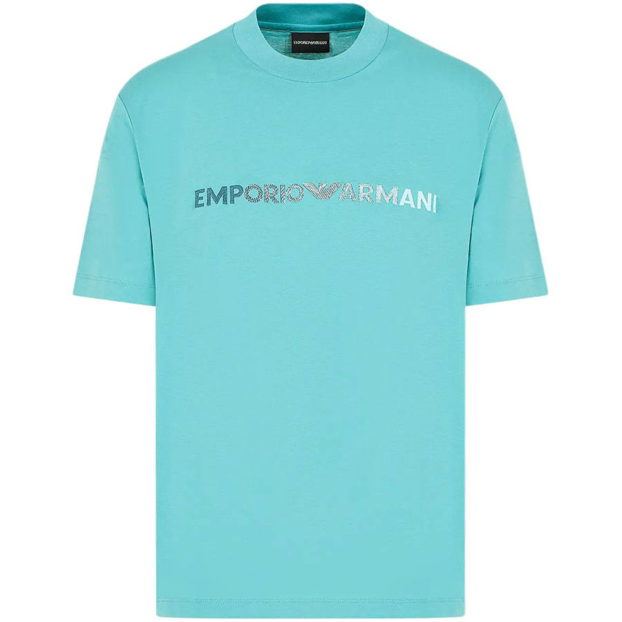 EMPORIO ARMANI T Shirt Men's Blue Green