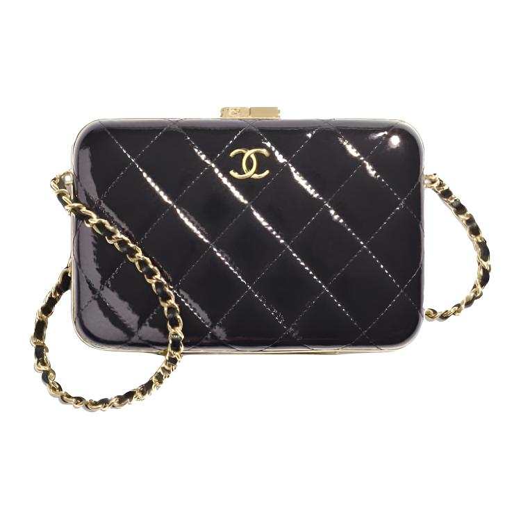 CHANEL Sheepskin Makeup Box, Handbag, Shoulder Bag, Crossbody Bag Medium Women's Black