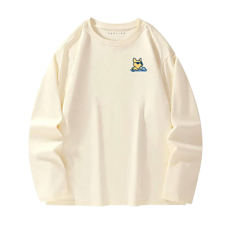 Tonlion T Shirts Unisex Crew Neck Thickened And Fleece Lined Straight Fit