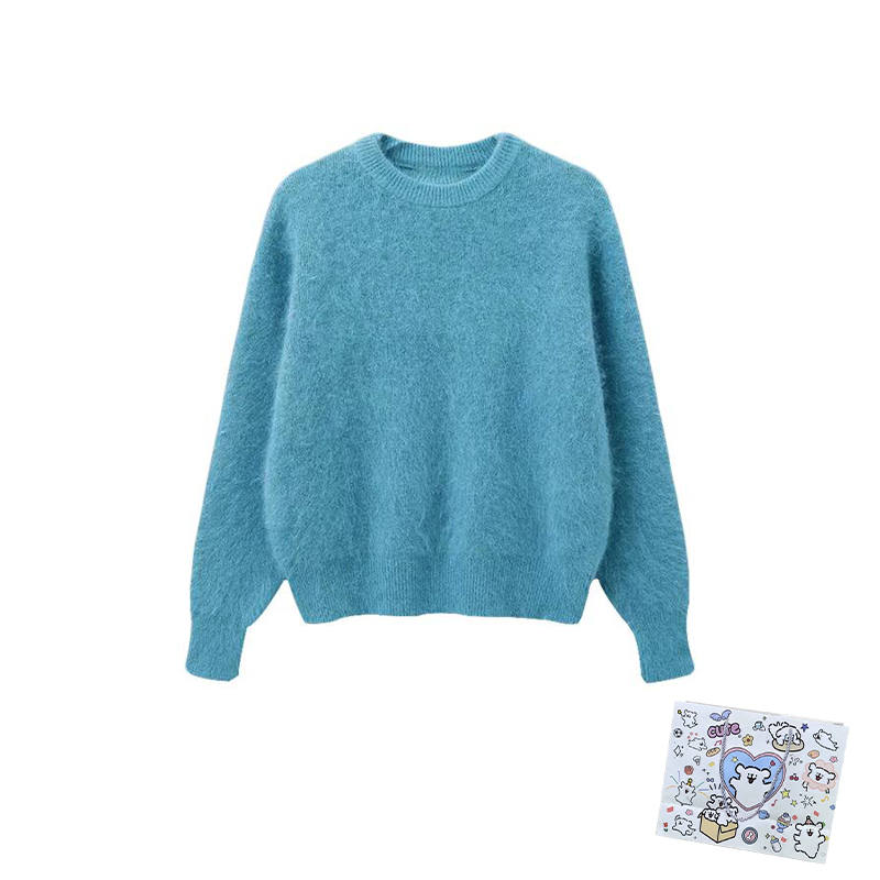 MARIE·COCO Knitwear Women's Blue Top Crew Neck Moderate Other