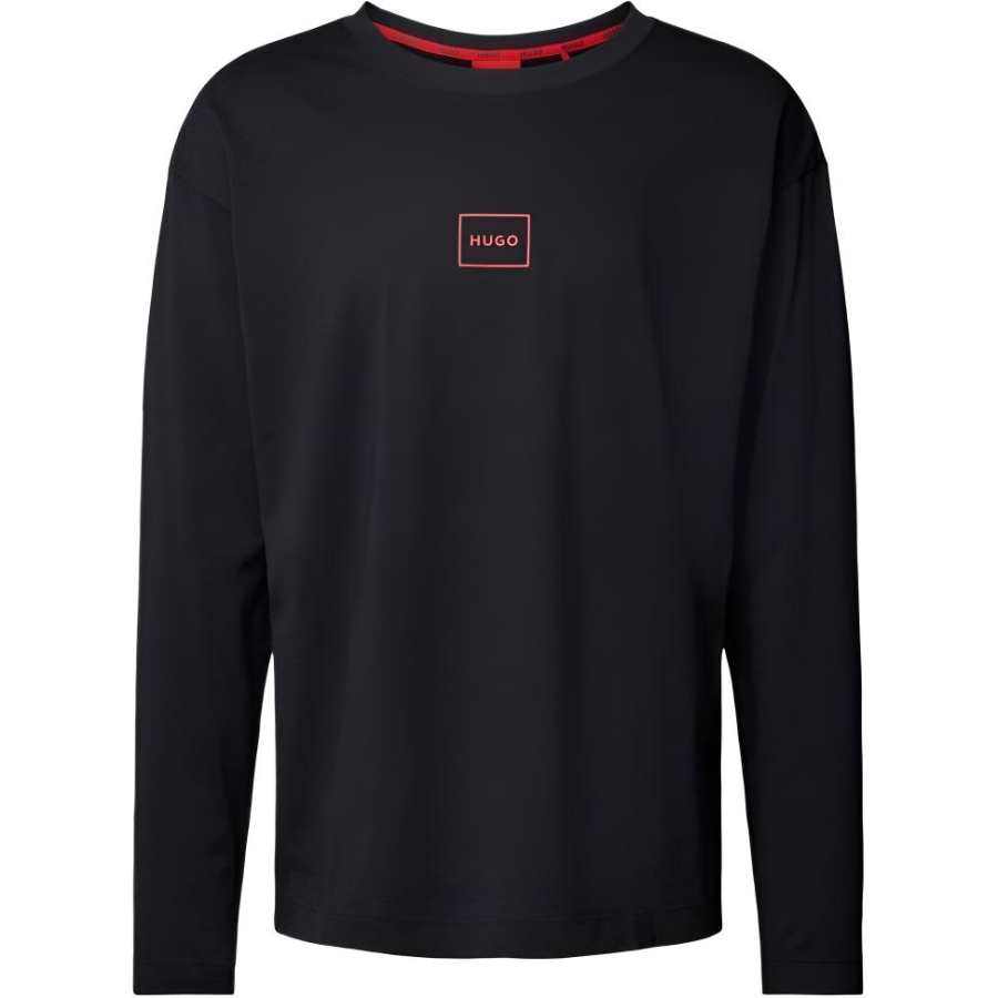 HUGO BOSS Sweatshirts Men's Black Crew Neck Moderate