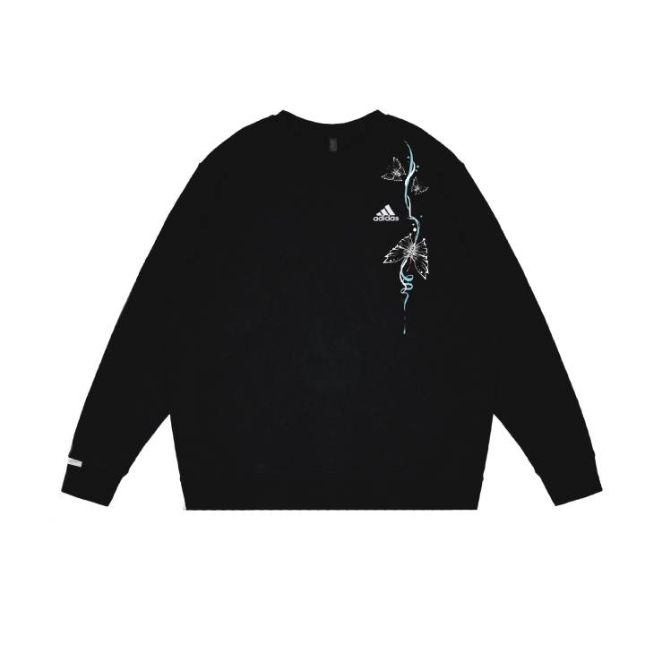 Adidas Adidas LABEL Sweatshirts Unisex Black Crew Neck Moderate Regular