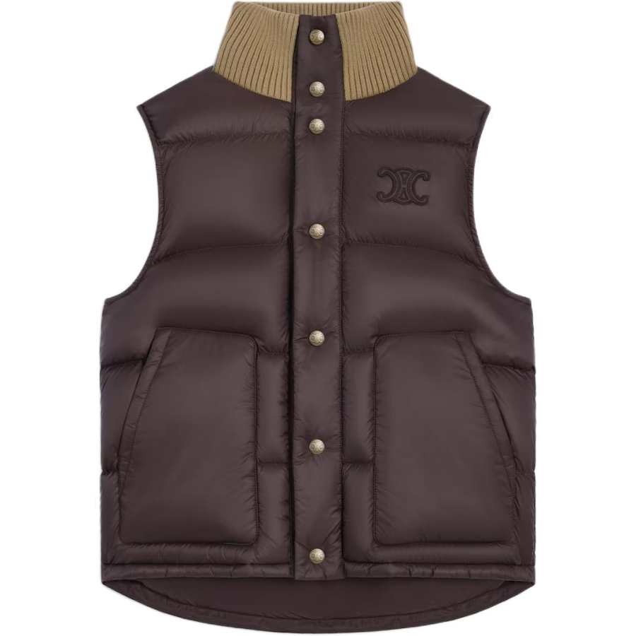 CELINE CELINE Logo Patch Puffer Vest