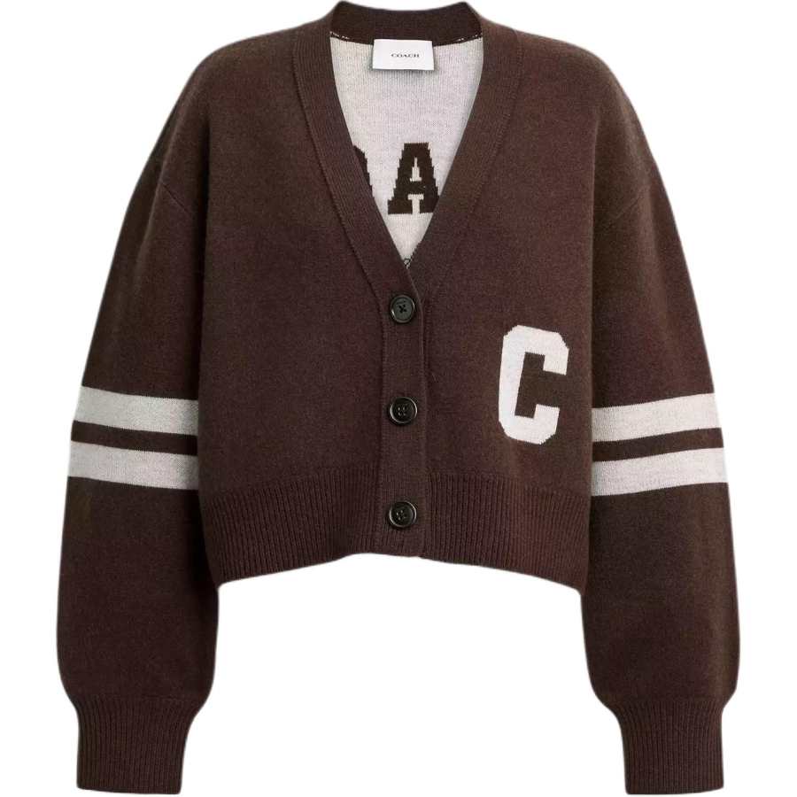 COACH COACH Sweaters Women's Brown V Neck Moderate