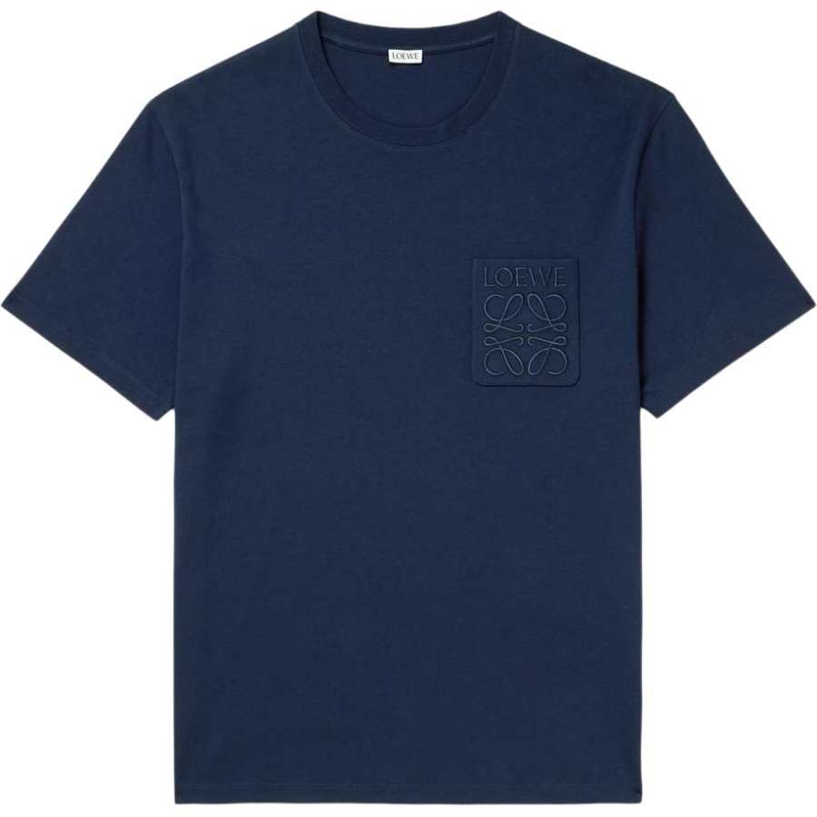LOEWE LOEWE T Shirts Men's Blue Crew Neck Thin