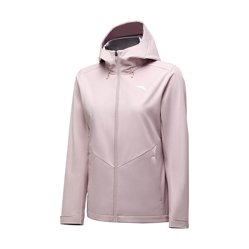 Anta Sports Trench Coat Breathable And Quick Dry Woven Thin Coat Women's Soft Pink