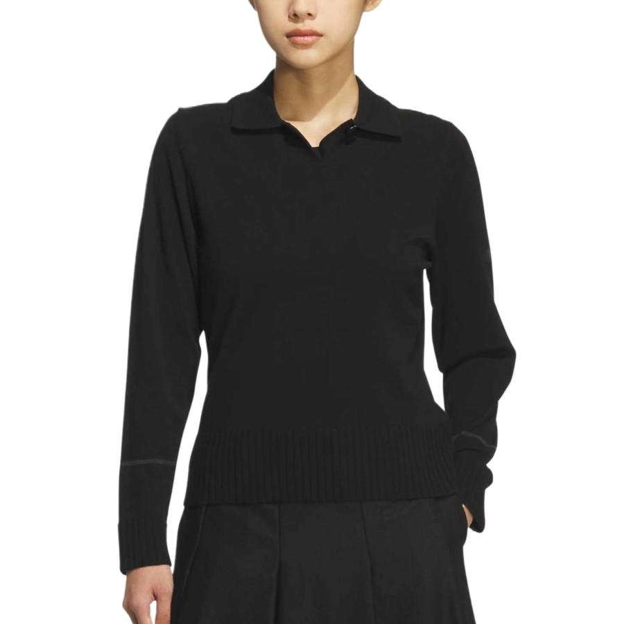 Adidas Adidas Golf Clothing Women's Black Polo Collar Moderate