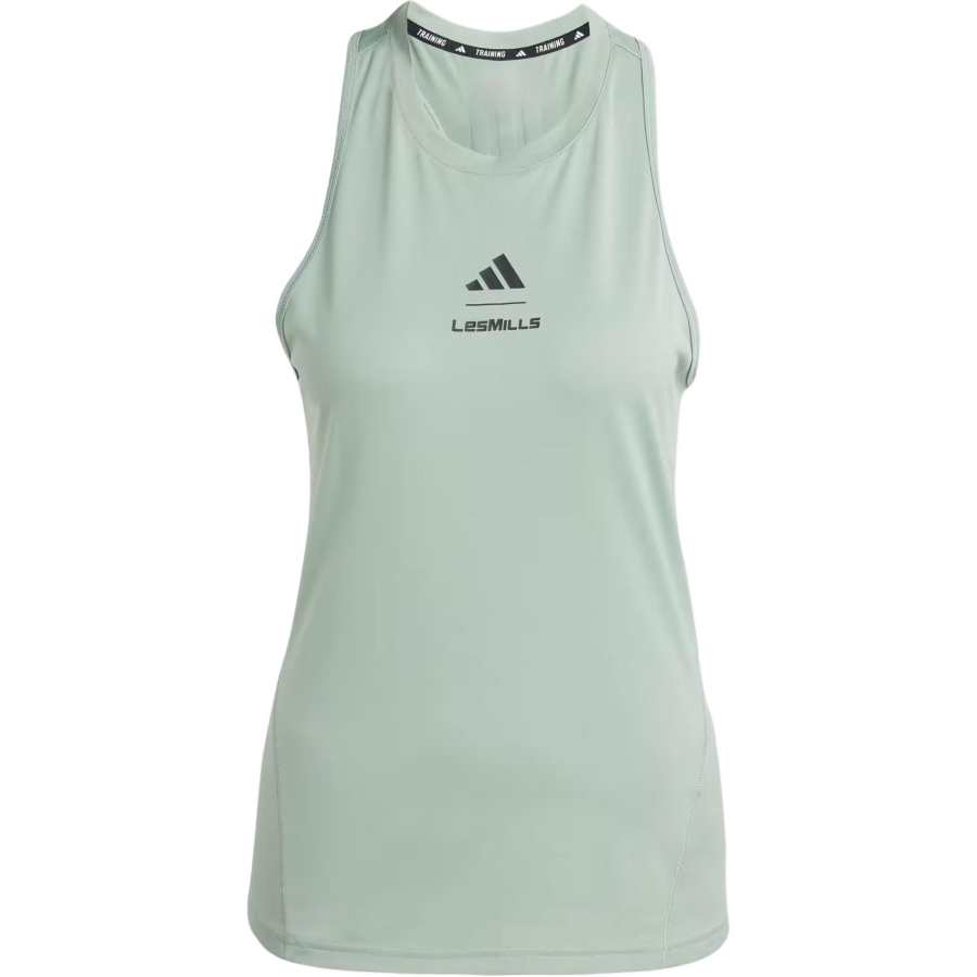 Adidas Adidas Clothing Tank Tops Women's Silver Green Racerback