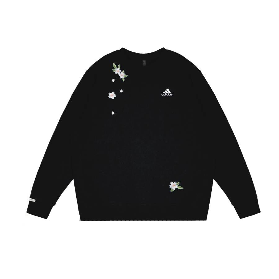 Adidas Adidas LABEL Sweatshirts Unisex Black Crew Neck Moderate Regular