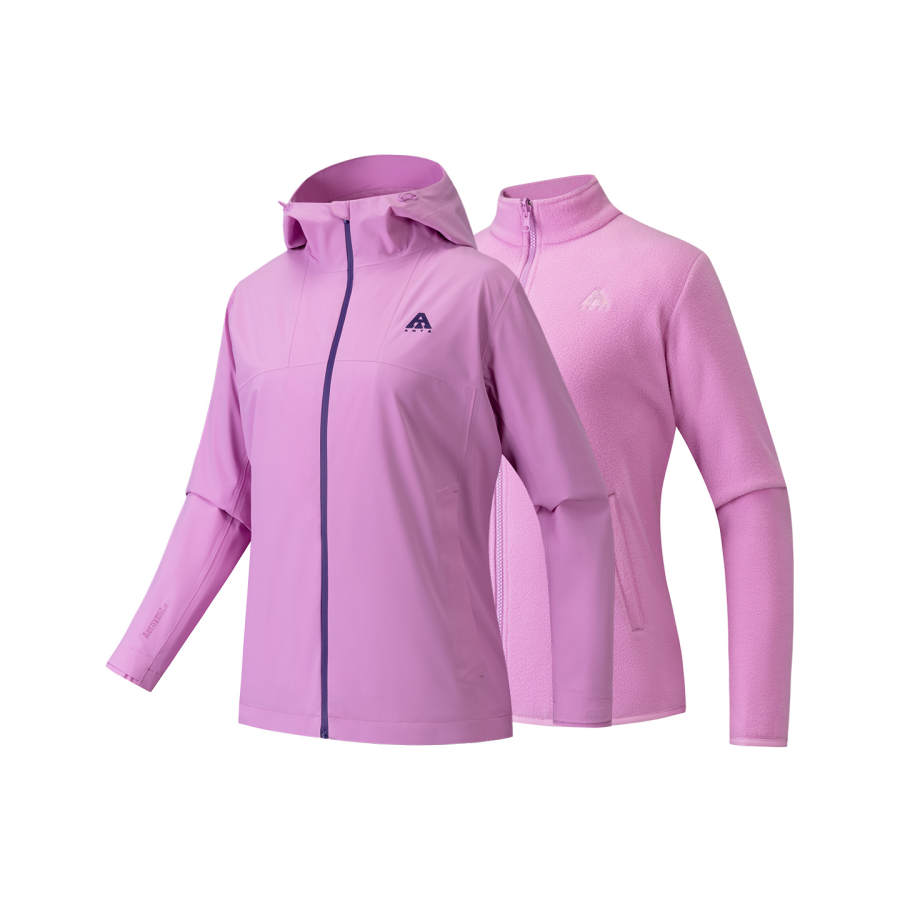 Anta Waterproof Windbreaker Jacket Women's Pink Purple