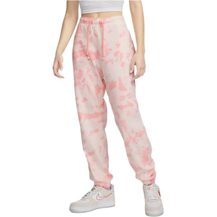 Nike Nike Knitted Sweatpants Women's Pink White Moderate Cuffed Pants