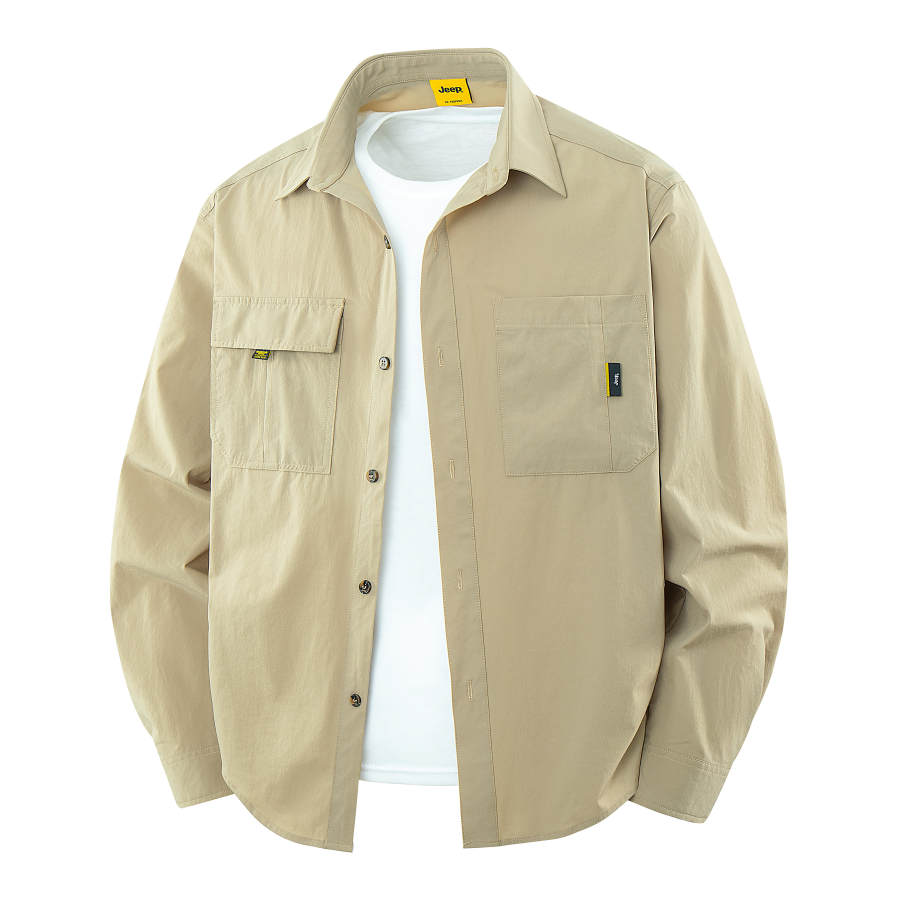Jeep Jeep Shirts Men's Lapel Moderate Workwear