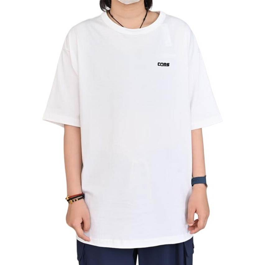 Converse Converse T Shirts Men's White Crew Neck Moderate