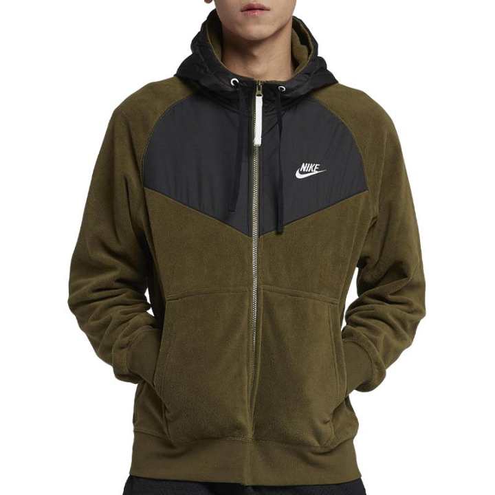 Nike Nike Jackets Men's Olive Green Hooded Fleece Lined Other