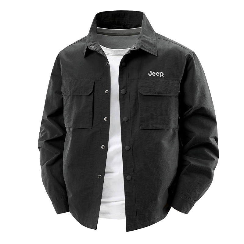 Jeep Jeep Shirts Men's Lapel Moderate Workwear