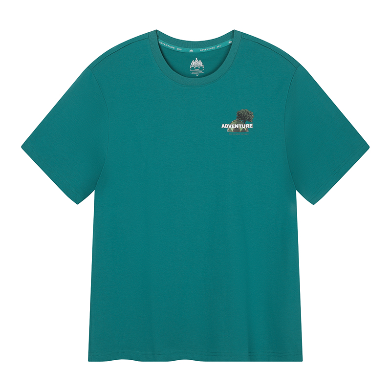 361° T Shirts Men's Glaze Green Crew Neck Moderate Other
