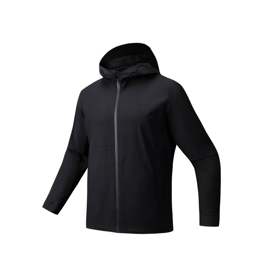 ANTA Anta Waterproof, Windproof, Breathable, And Abrasion Resistant Windbreaker Jacket Men's Basic Black