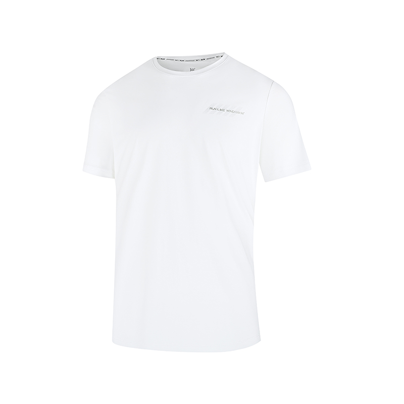 361° T Shirts Men's White Crew Neck Moderate Straight Fit