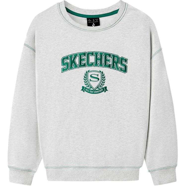 Skechers Sweatshirts Unisex Light Heather Gray 0248 Crew Neck Moderate