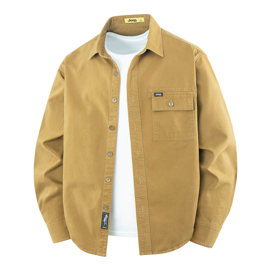 Jeep Jeep Shirts Men's Lapel Moderate Workwear