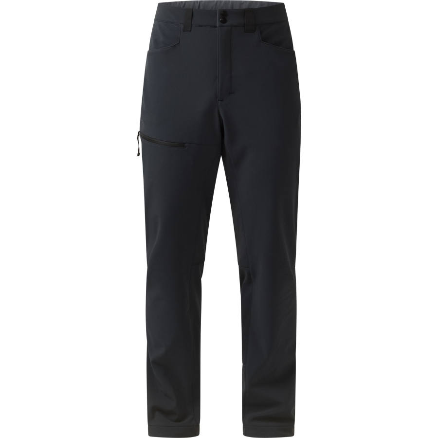 HAGLÖFS Casual Pants Men's Pure Black Thickened And Fleece Lined Straight Fit Pants