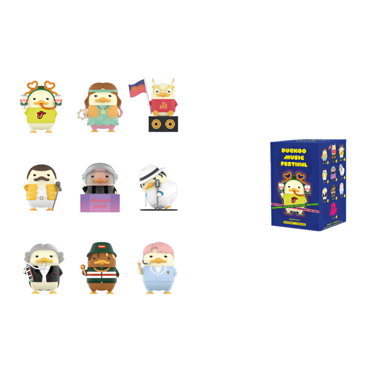 POP MART Duckoo Music Festival Collection Mystery Boxes Single Mystery Box/Full Box 9 Pcs