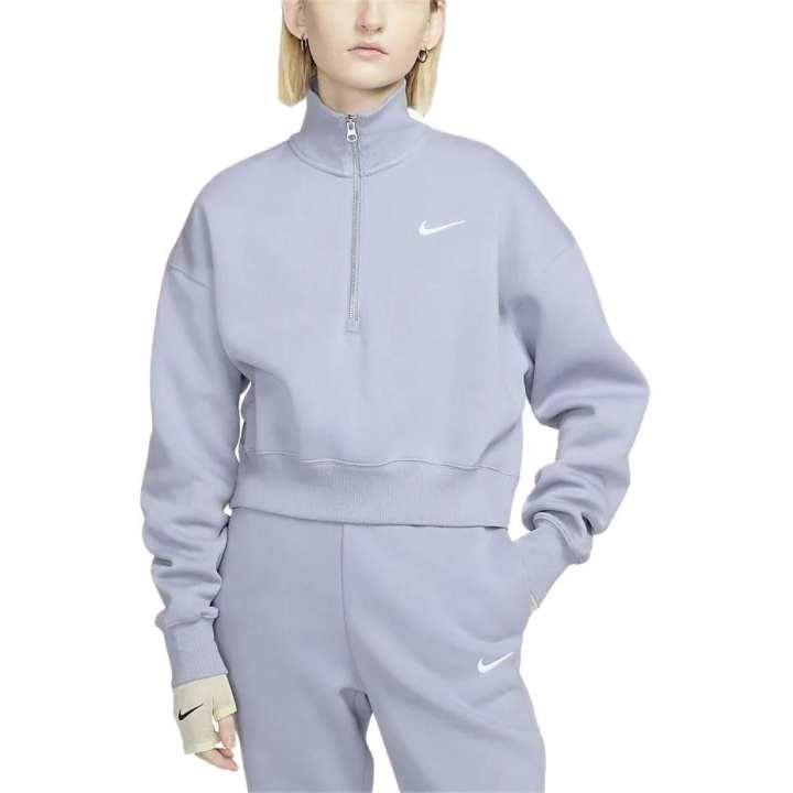 Nike Nike Sweatshirts Women's Steel Blue Stand Collar Moderate Regular