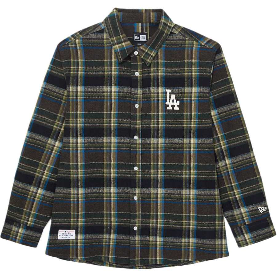 New Era Shirts Unisex Green Lapel Moderate