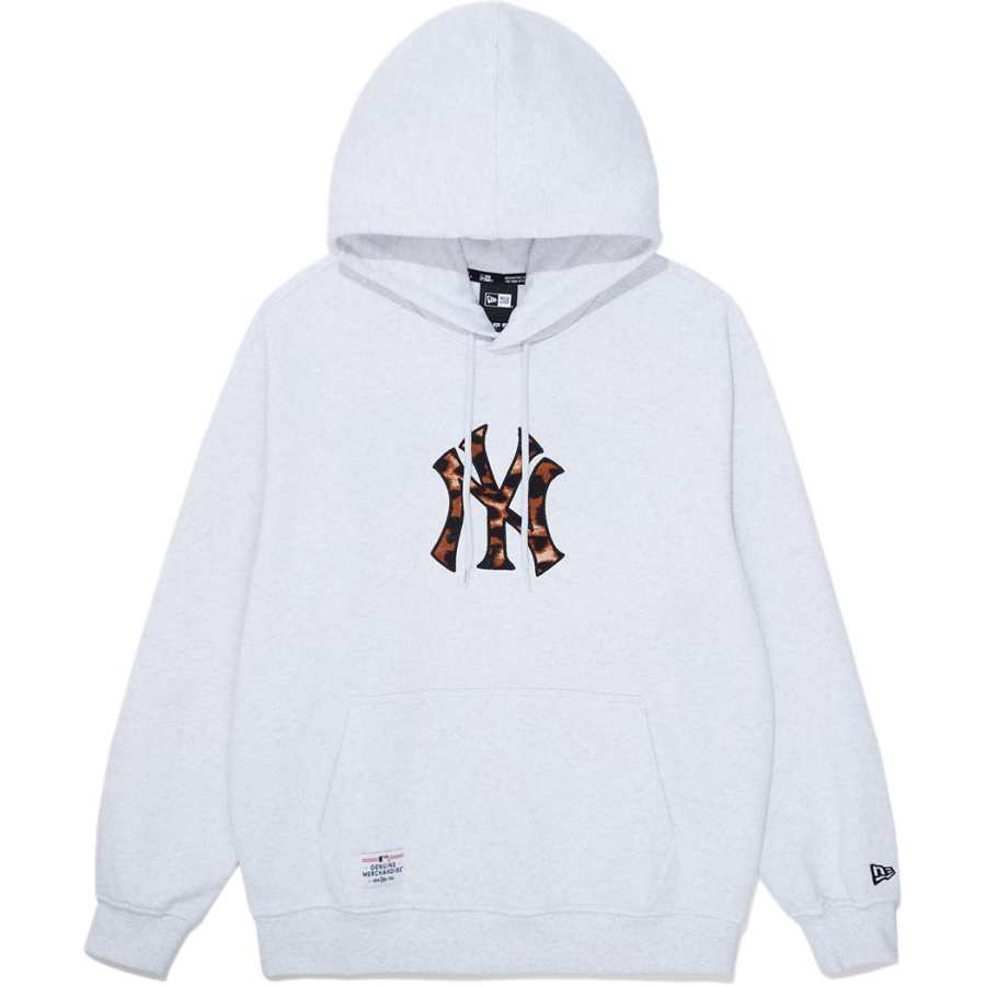 New Era Sweatshirts Unisex Heather White Hooded Non Detachable Moderate