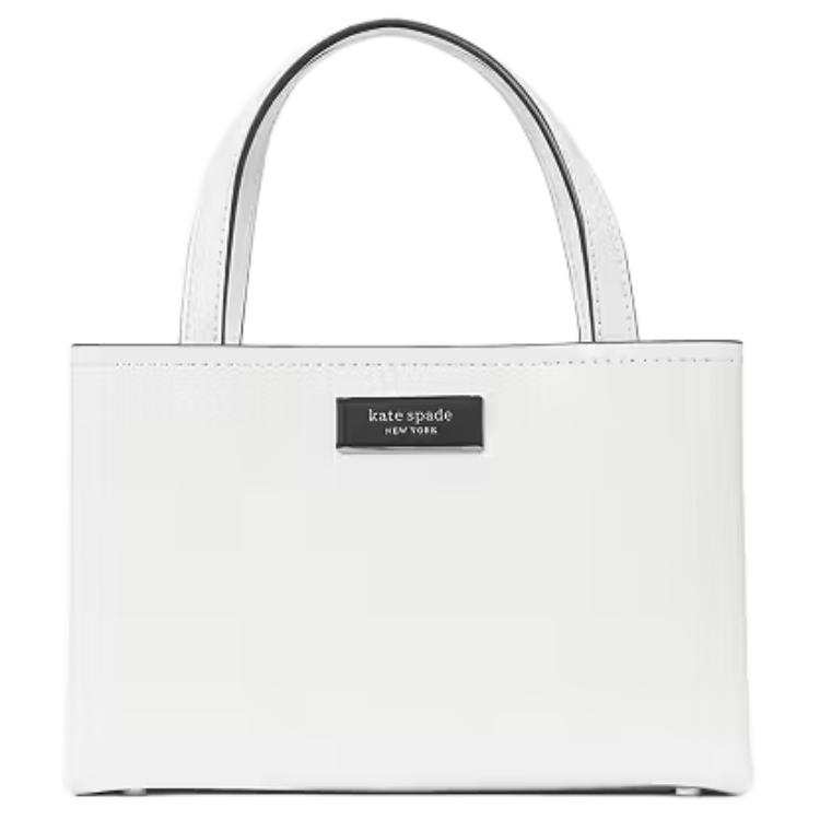Kate Spade Sam Leather Tote Bag, Shopping Bag, Handbag Mini Women's White