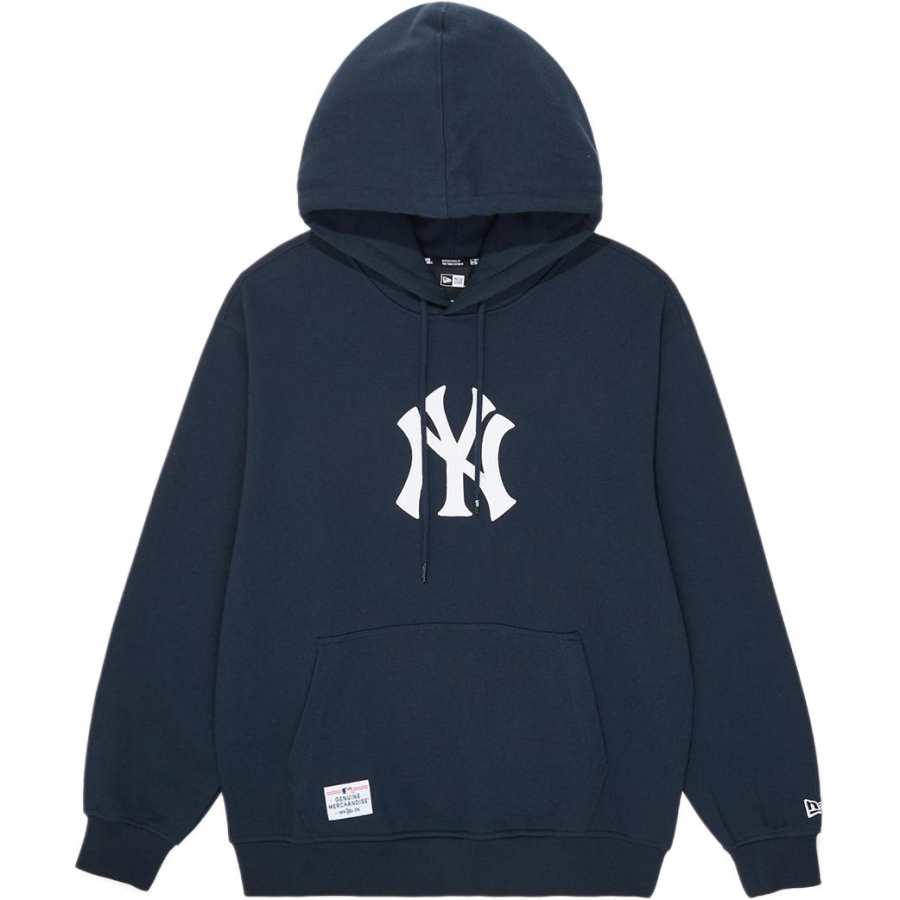 New Era Sweatshirts Unisex Navy Blue Hooded Non Detachable Moderate