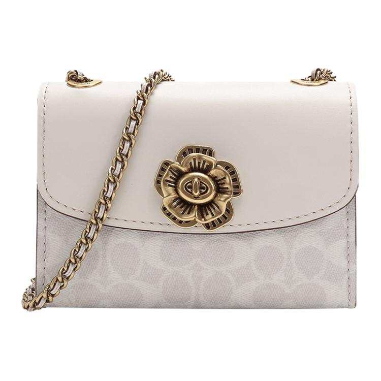 COACH Female Camellia Parker Single-Shoulder Bag White
