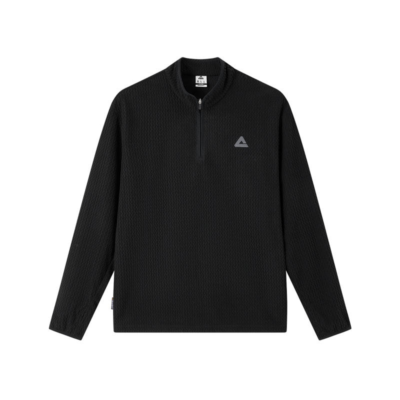 PEAK PEAK Sweatshirts Unisex Black Stand Collar Moderate Regular