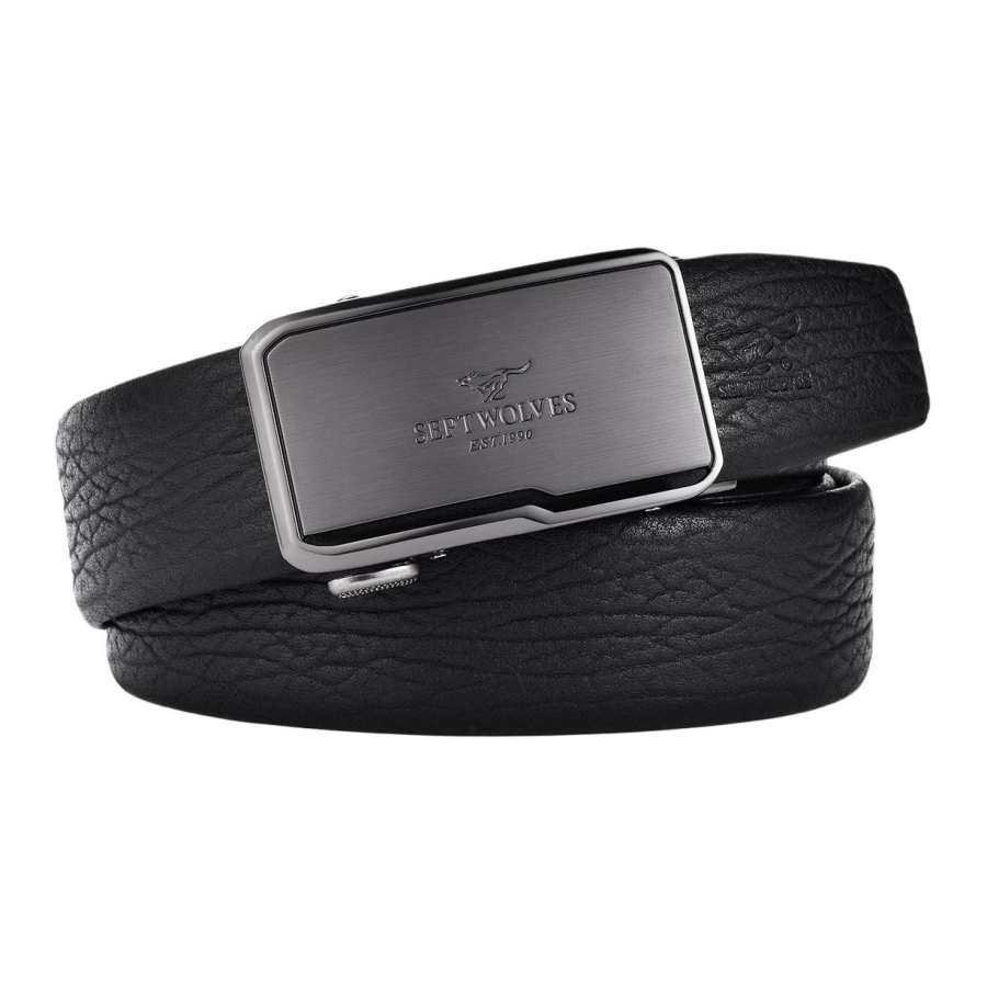 SEPTWOLVES SEPTWOLVES Top Grain Cow Leather Belts Men's Width 3.5CM