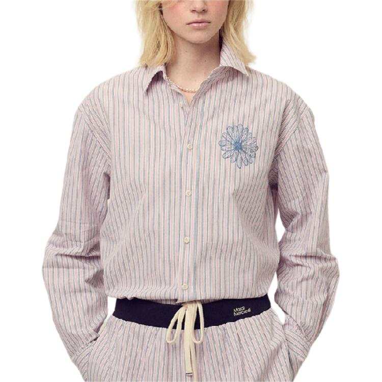 MARDI MERCREDI FW25 COTTON SHIRT STRIPE_PINK BLUE Shirt Women's