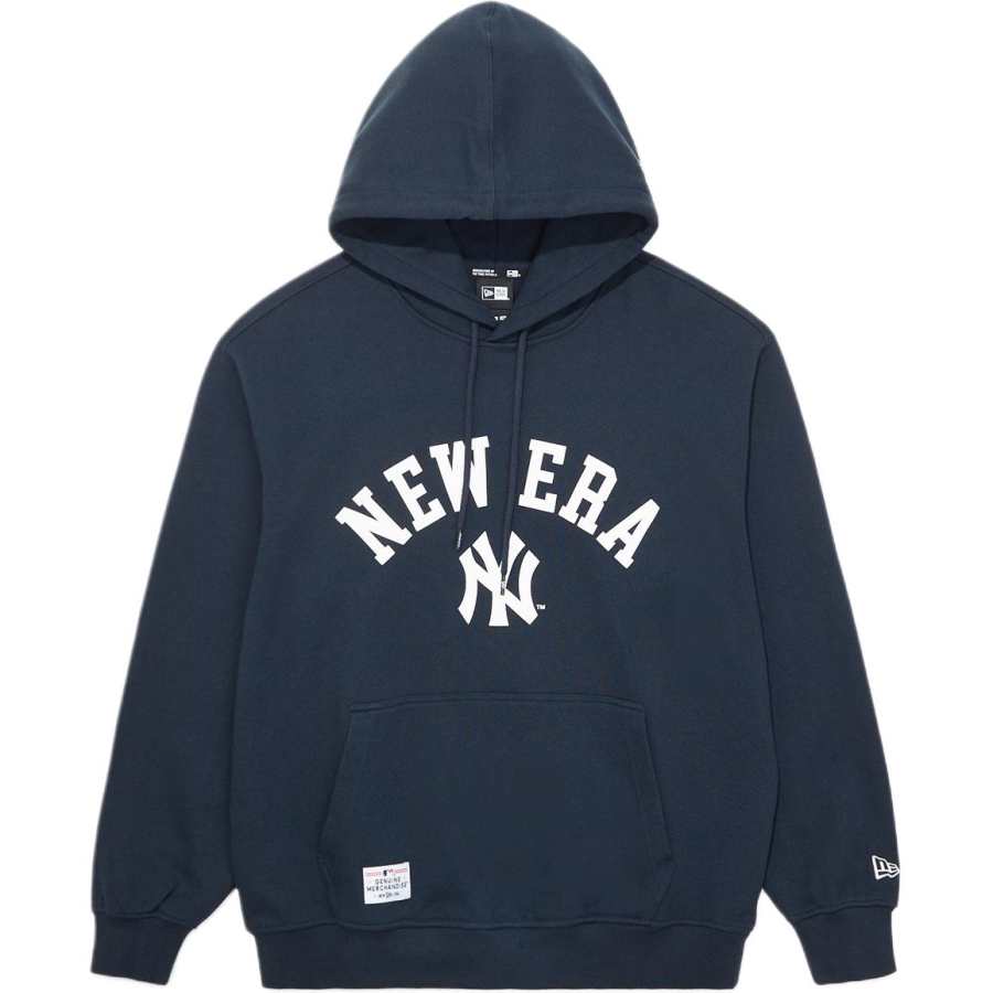 New Era Sweatshirts Unisex Navy Blue Hooded Non Detachable Moderate