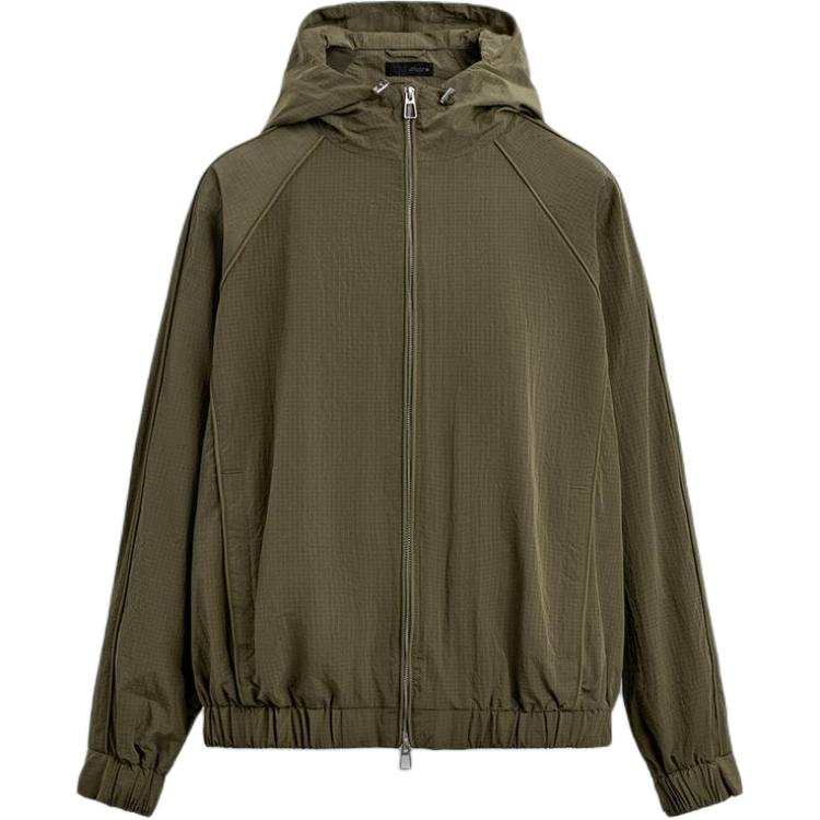 ZARA Jackets Men's Khaki Hooded Moderate Other