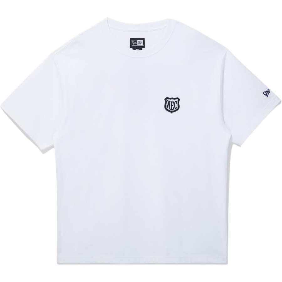 New Era T Shirts Unisex White Crew Neck Moderate Straight Fit