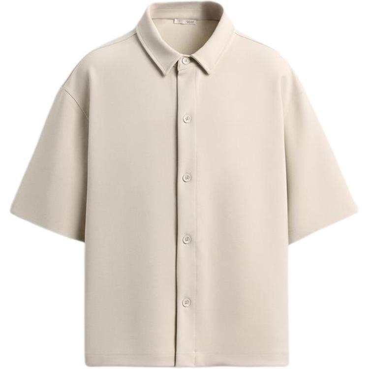 ZARA Shirts Men's Frosted White Lapel Moderate