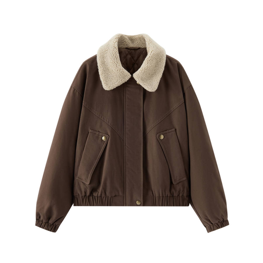 Semir Cropped Coats Women's Lapel Moderate