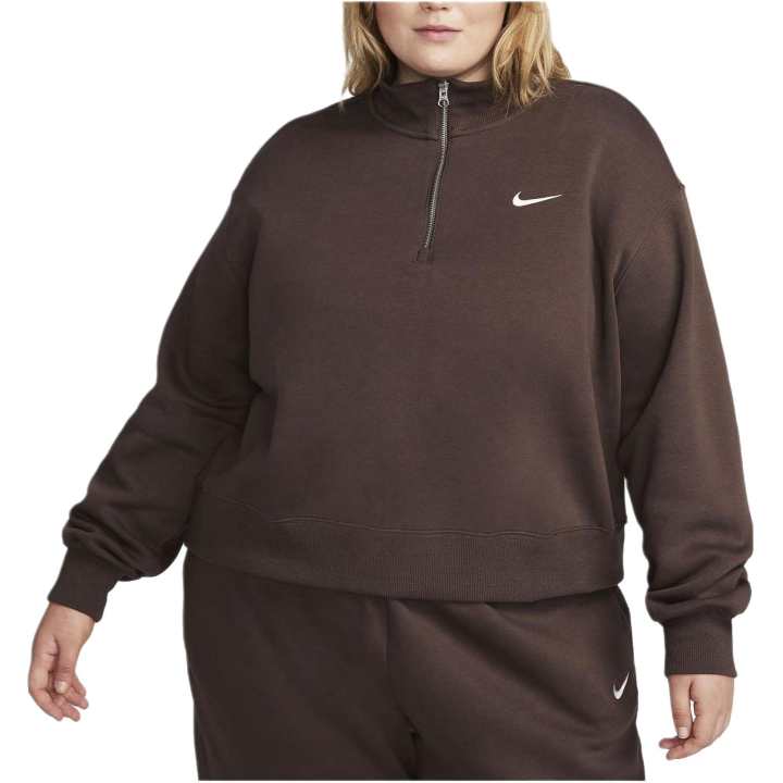 Nike Nike Sweatshirts Women's Baroque Brown Stand Collar Moderate Plus Size