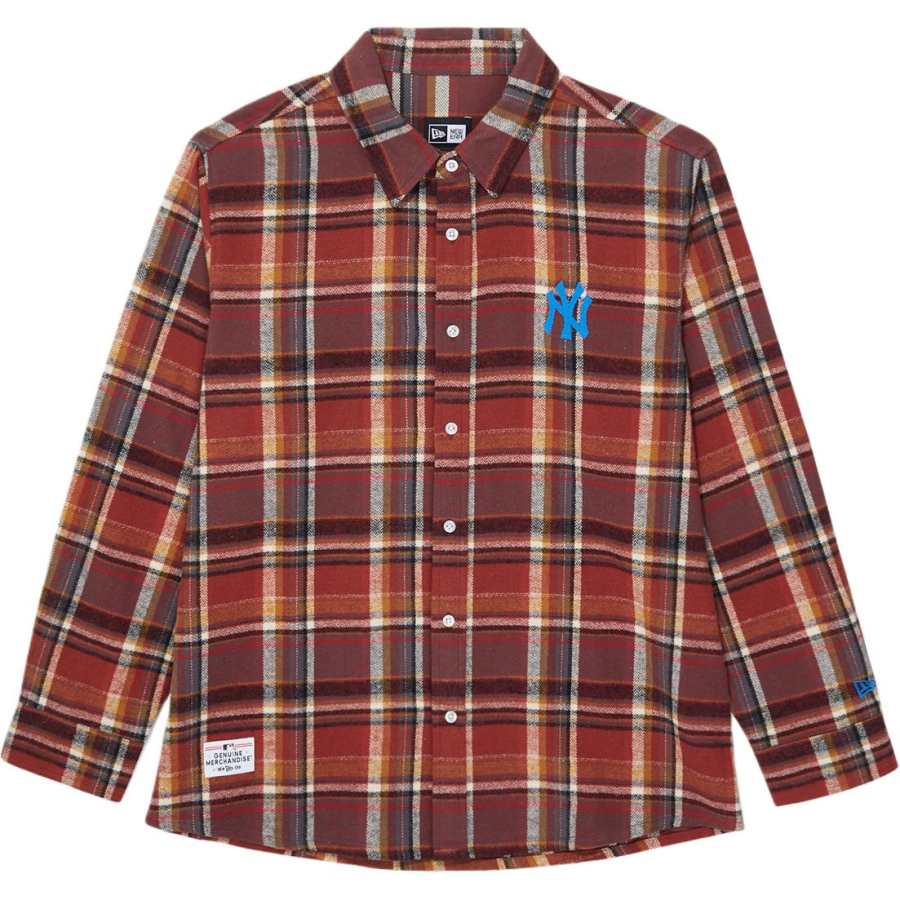 New Era Shirts Unisex Red Lapel Moderate