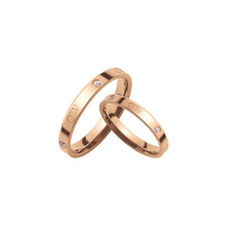 DW/DanielWellington Daniel Wellington Synthetic Cubic Zirconia Alloy Rings Unisex Rose Gold